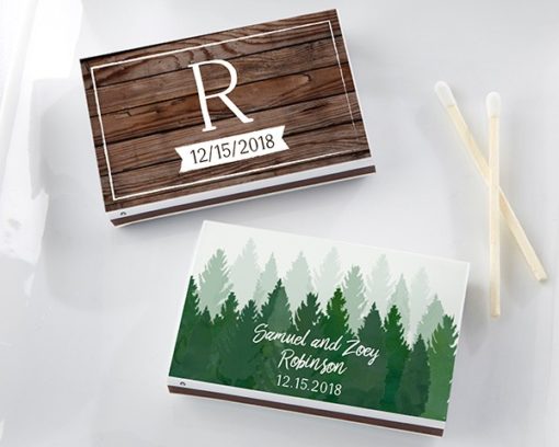 Personalized White Matchboxes - Winter (Set of 50)