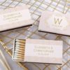 Personalized White Matchboxes - Modern Romance (Set of 50)