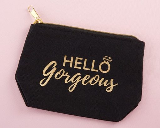 Hello Gorgeous Canvas Makeup Bag