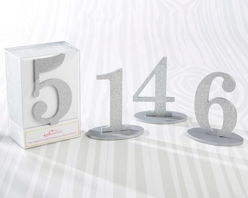 Silver Glitter Table Numbers (1-6)