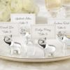 "Lucky in Love" Silver-Finish Lucky Elephant Place Card/Photo Holder (Set of 4)