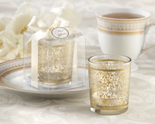 "Golden Renaissance" Glass Tealight Holder (Set of 4)