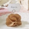 Burlap Rose Place Card Holder (Set of 6)