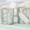 "Sparkle and Shine" Silver Glitter Votive (Set of 4)