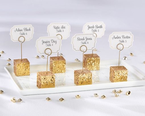 Gold Glitter Placecard Holders (Set of 6)