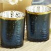 Blue Mercury Glass Tea Light Holder (Set of 4)