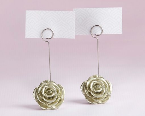 Light Gold Rose Place Card Holder (Set of 6)