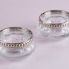 Petite Glass Tea Light Holder with Silver Fleck (Set of 4)