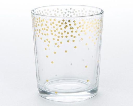 Gold Foil Dot Tea Light Holder (Set of 4)