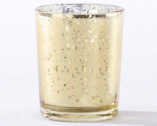Gold Mercury Glass Tea Light Holder (Set of 4)