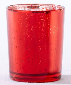 Red Mercury Glass Tea Light Holder (Set of 4)