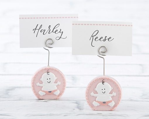 Baby Girl Pink Place Card Holder (Set of 6)