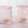 Vintage Pink Glass Tea Light Holder (Set of 4)