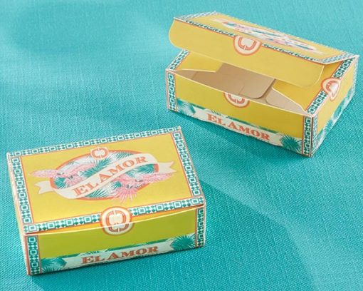 Cigar Box Inspired Favor Box (Set of 24) (Available Personalized)