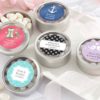"Simply Sweet" Round Candy Tin - Wedding (Set of 12) (Available Personalized)