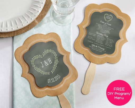 Kraft Hand Fan (Personalization Available) (Set of 12)