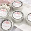 Personalized Silver Round Candy Tin - Rustic Bridal Shower Collection (Set of 12)