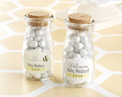 Kate's "Sweet as Can Bee" Personalized Milk Jar (Set of 12)