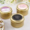Personalized Gold Round Candy Tin - Wedding (Set of 12)