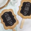 Personalized Kraft Fan - Eat, Drink & Be Married (Set of 12)