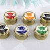 Personalized Gold Round Candy Tin - Congrats Graduation Cap (Set of 12)