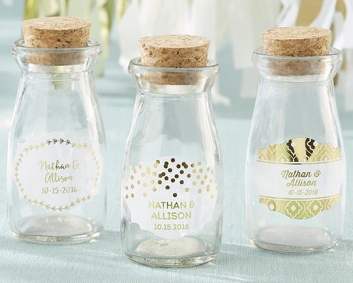 Personalized Milk Jar - Gold Foil (Set of 12)