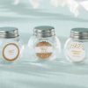 Personalized Mini Glass Favor Jar - Copper Foil (Set of 12)