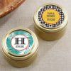 Personalized Gold Round Candy Tin - Tropical Chic (Set of 12)
