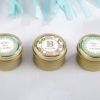 Personalized Gold Round Candy Tin - Tea Time (Set of 12)