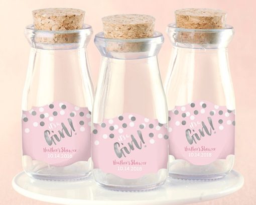 Personalized Milk Jar - It's a Girl! (Set of 12)