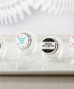 Personalized Mini Glass Favor Jars - Party Time (Set of 12)