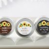 Personalized Silver Round Candy Tin - Sunflower (Set of 12)