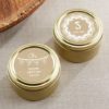 Personalized Gold Round Candy Tin - Rustic Charm Baby Shower (Set of 12)