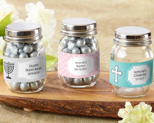 Mini Glass Mason Jar - Religious (Set of 12) (Available Personalized)