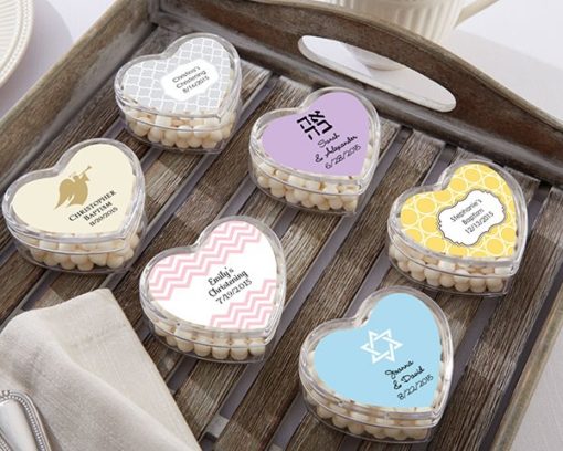 Heart Favor Container - Religious (Set of 12) (Available Personalized)