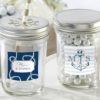 Personalized Glass Mason Jar - Kate's Nautical Wedding Collection (Set of 12)