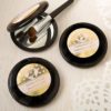 Personalized metallics collection black compact mirror