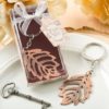 Copper color metal fall leaf design key chain from fashioncraft