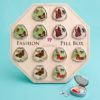 Fan-shaped pill boxes in pretty butterfly designs