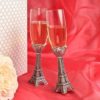 Eiffel Tower design champagne flutes