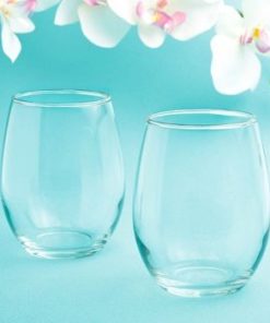Perfectly Plain collection stemless wine glasses