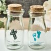 Design your own personalized vintage milk bottles with round cork top