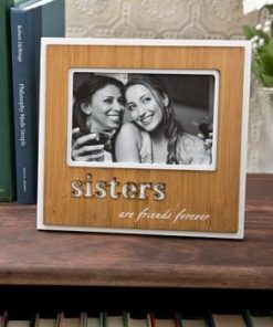 Sisters Frame with Bamboo finish and laser engraving From Gifts By Fashioncraft