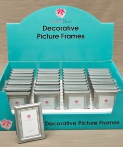 Decorative Brushed Silver Picture Frames with Beaded Inner border