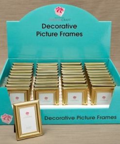 Decorative Shiny Gold Picture Frames with Beaded Inner border