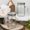 12 Ounce Perfectly Plain Glass Mason Jar with Handle from Fashioncraft