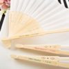 personalized white silk folding fan from fashioncraft