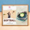 Stunning softball themed Frame 5 x 7 from Gifts By Fashioncraft
