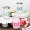 16 Ounce Vintage Glass Mason jar with silver metal screw top