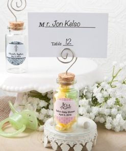 Personalized Perfectly Plain Glass Jar with place card holder